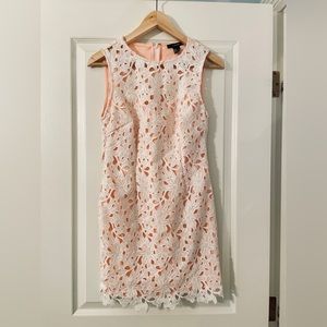White Peach Lace Dress
